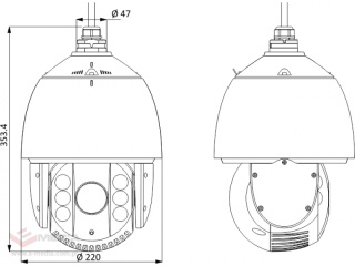 Kamera IP szybkoobrotowa PTZ, 2 Mpx, 4.8-153mm, obiektyw zmotoryzowany zmiennoogniskowy, 32 x zoom optyczny