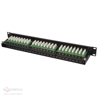 Patch panel UTP 19" 48x RJ45 kat.6, 1U tacka