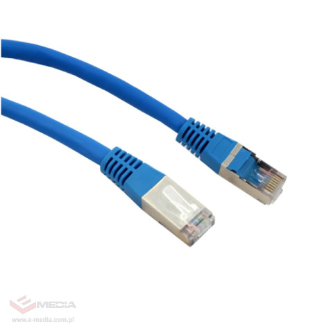 Patchcord F/UTP KAT.5E 0,5m NIEBIESKI