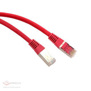 Patchcord F/UTP KAT.6 1m CZERWONY