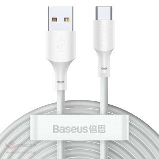 Baseus 2x kabel USB - USB Typ C szybkie ładowanie Power Delivery Quick Charge 40 W 5 A 1,5 m biały (TZCATZJ-02)