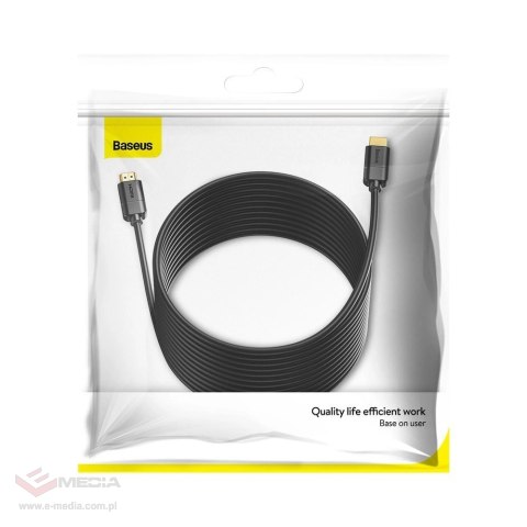 Baseus kabel przewód HDMI 2.0 4K 30 Hz 3D HDR 18 Gbps 8 m czarny (CAKGQ-E01)