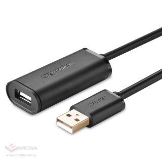 Ugreen kabel aktywny przedłużacz USB 2.0 480 Mbps 10 m czarny (US121 10321)