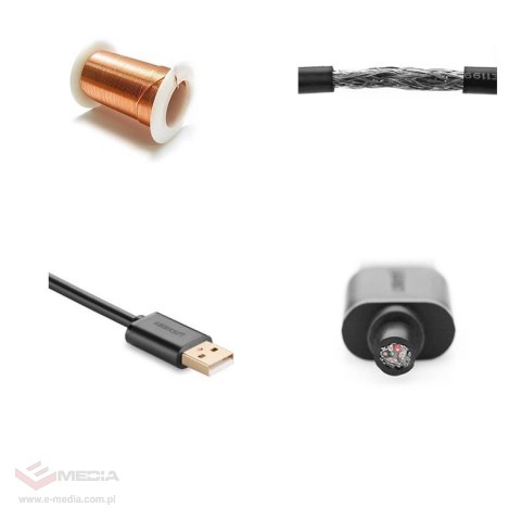 Ugreen kabel aktywny przedłużacz USB 2.0 480 Mbps 10 m czarny (US121 10321)