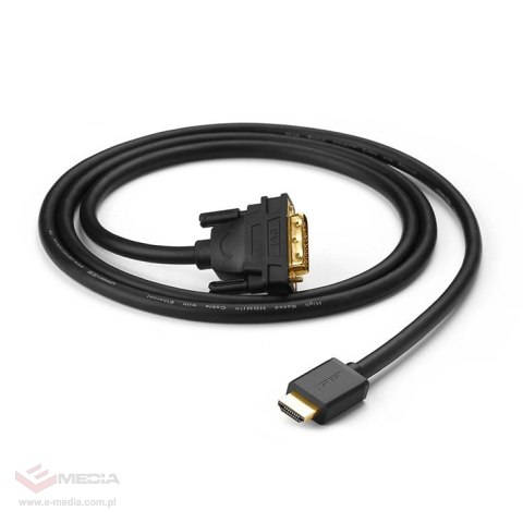 Ugreen kabel przewód HDMI - DVI 4K 60Hz 30AWG 1m czarny (30116)