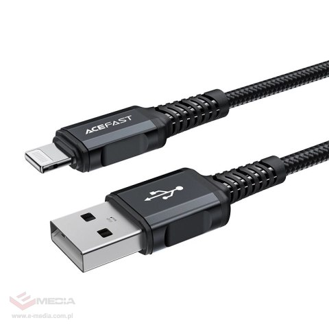 Acefast kabel MFI USB - Lightning 1,8m, 2,4A czarny (C4-02 A Black)