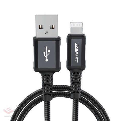 Acefast kabel MFI USB - Lightning 1,8m, 2,4A czarny (C4-02 A Black)