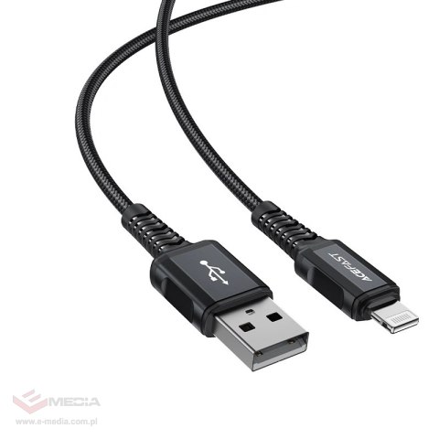 Acefast kabel MFI USB - Lightning 1,8m, 2,4A czarny (C4-02 A Black)