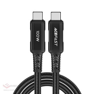 Kabel Acefast C4-03 Black USB-C - USB-C PD QC 100W 5A 480Mb/s 2m - czarny