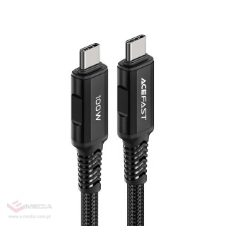 Kabel Acefast C4-03 Black USB-C - USB-C PD QC 100W 5A 480Mb/s 2m - czarny