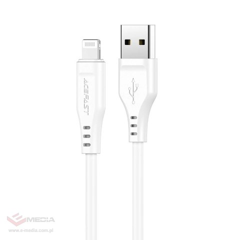 Acefast kabel MFI USB - Lightning 1,2m, 2,4A biały (C3-02 white)