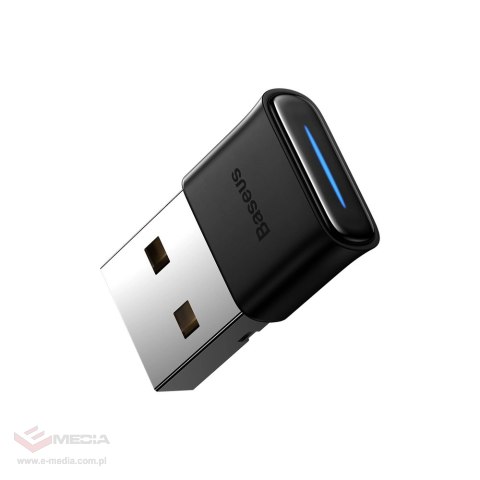 Baseus BA04 mini adapter Bluetooth 5.0 USB odbiornik nadajnik do komputera czarny (ZJBA000001)