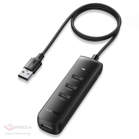 Ugreen rozdzielacz HUB USB Typ A - 4x USB 3.2 Gen 1 czarny (CM416 80657)