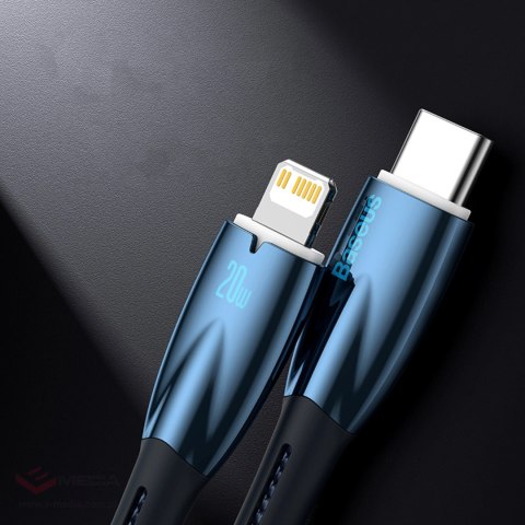 Baseus Glimmer Series kabel do szybkiego ładowania USB-A - USB-C 100W 480Mb/s 1m czarny