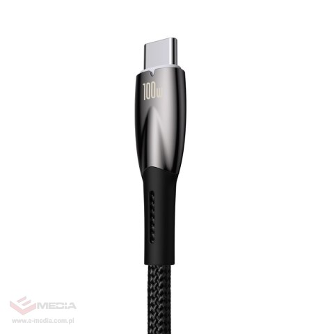 Baseus Glimmer Series kabel do szybkiego ładowania USB-A - USB-C 100W 480Mb/s 2m czarny