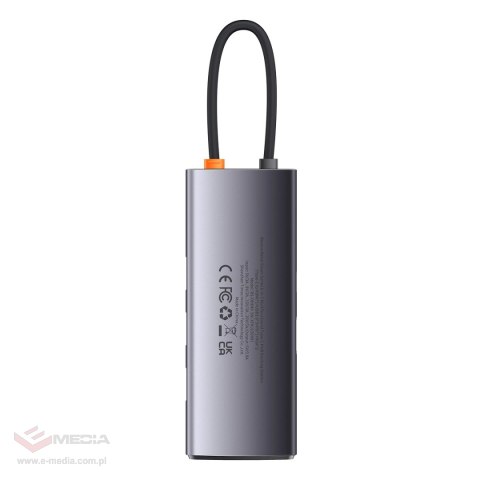 Baseus Metal Gleam Series stacja dokująca HUB 6 w 1 USB Typ C - 1 x HDMI / 3 x USB 3.2 Gen. 1 / 1 x Power Delivery / 1 x VGA sza