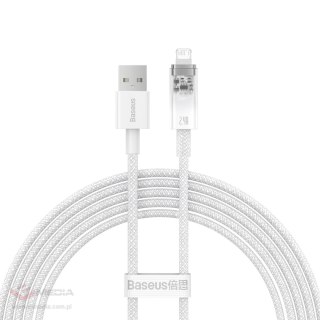 Baseus Explorer Series kabel przewód USB - Lightning 2,4A 2 m biały (CATS010102)