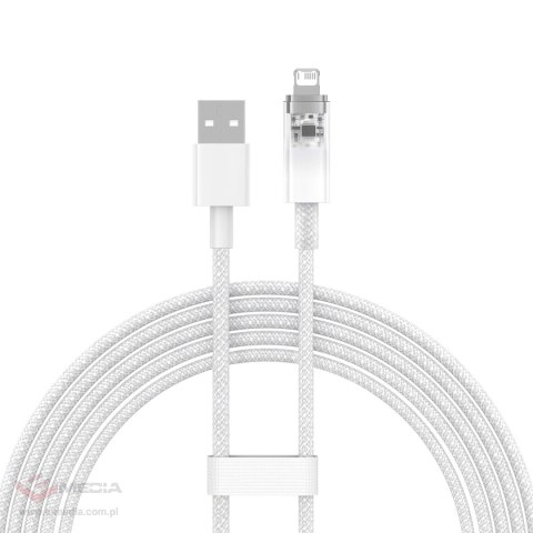 Baseus Explorer Series kabel przewód USB - Lightning 2,4A 2 m biały (CATS010102)