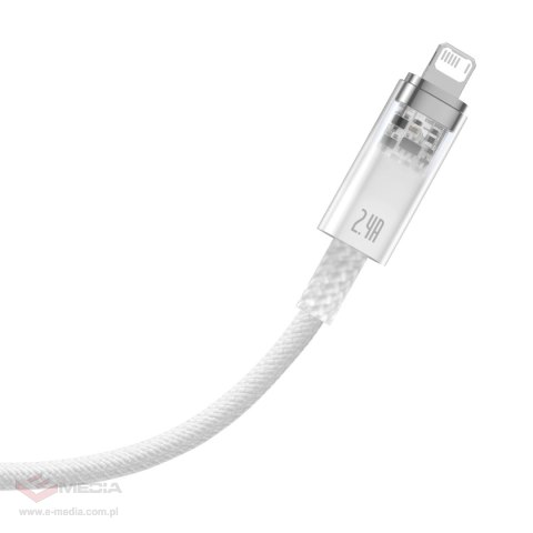 Baseus Explorer Series kabel przewód USB - Lightning 2,4A 2 m biały (CATS010102)