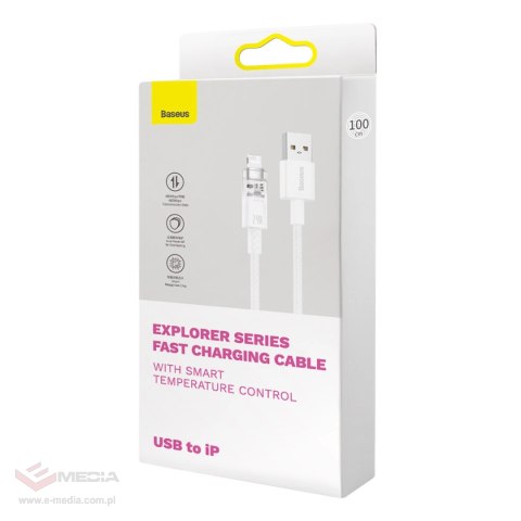 Baseus Explorer Series kabel przewód USB - Lightning 2,4A 2 m biały (CATS010102)