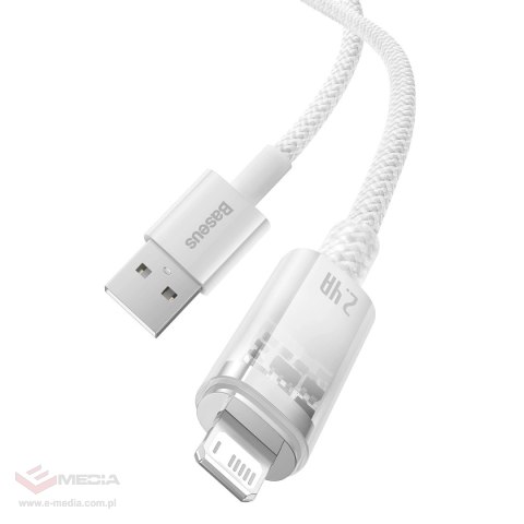 Baseus Explorer Series kabel przewód USB - Lightning 2,4A 2 m biały (CATS010102)