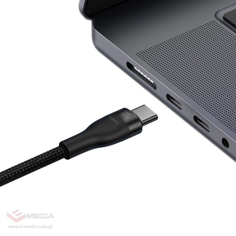 Baseus Flash Series Ⅱ kabel do szybkiego ładowania 2w1 USB-C - 2xUSB-C 100W 1.5m czarny