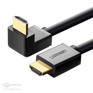 Ugreen kątowy kabel HDMI (90°) 4K 2m czarny (HD103)