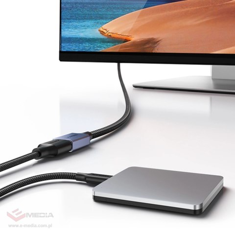 Ugreen przedłużacz adapter kabel przewód USB (męski) - USB (żeński) 3.0 5Gb/s 2m szary (US115)