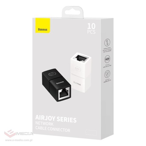 Złączka sieciowa łącznik kabli Ethernet RJ-45 Baseus AirJoy Series 10 szt. - biała