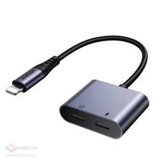 Adapter DAC 2w1 Joyroom SY-L02 Lightning do 2x Lightning - czarny