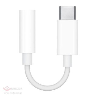 Adapter audio Apple MU7E2ZM/A USB-C - mini jack 3.5 mm - biały