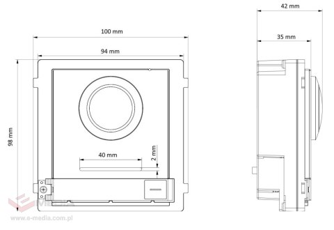 MODUŁ WIDEODOMOFONU DS-KD8003-IME1(B)/EU Hikvision