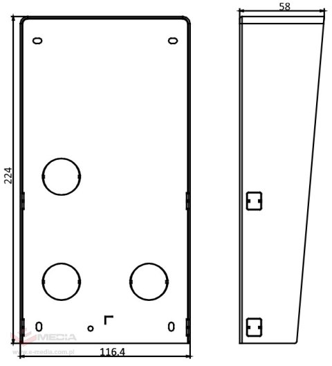 OBUDOWA NATYNKOWA DS-KABD8003-RS2 Hikvision