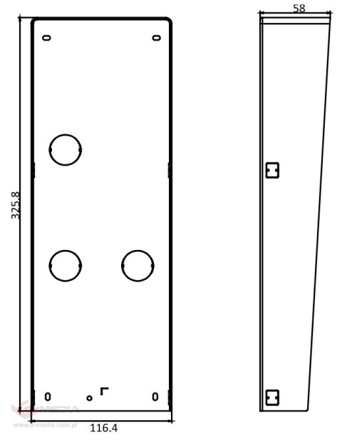 OBUDOWA NATYNKOWA DS-KABD8003-RS3 Hikvision