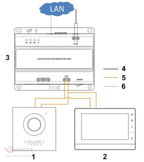 SWITCH VTNS1001B-2-A DAHUA 2-wire