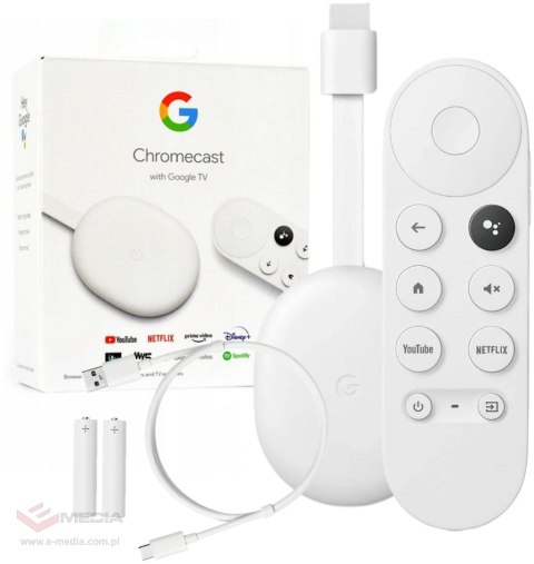 Odtwarzacz multimedialny Google Chromecast 4K z Google TV