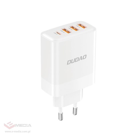 Ładowarka Dudao A5HEU sieciowa 3x USB-A 1x USB-C PD20W - biała