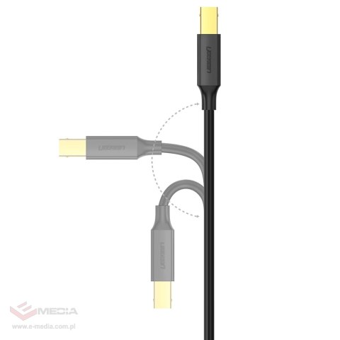 Ugreen kabel USB Typ B do drukarki (męski) - USB 2.0 (męski) 480 Mbps 2 m czarny (US135 20847)