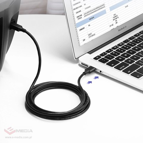 Ugreen kabel USB Typ B do drukarki (męski) - USB 2.0 (męski) 480 Mbps 2 m czarny (US135 20847)