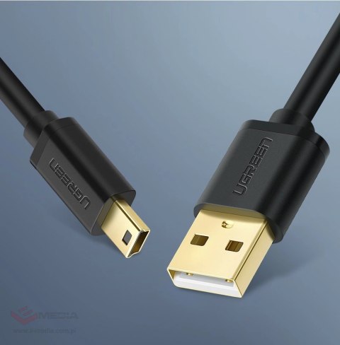 Ugreen kabel przewód USB - mini USB 480 Mbps 3 m czarny (US132 10386)