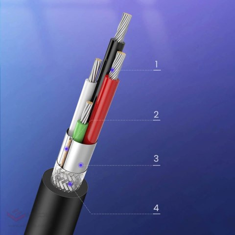 Ugreen kabel przewód do drukarki USB-A - USB-B 480Mb/s 5m czarny (US135)