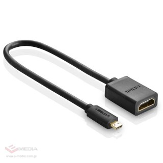 Ugreen kabel przewód przejściówka adapter HDMI - micro HDMI 19 pin 20cm czarny (20134)