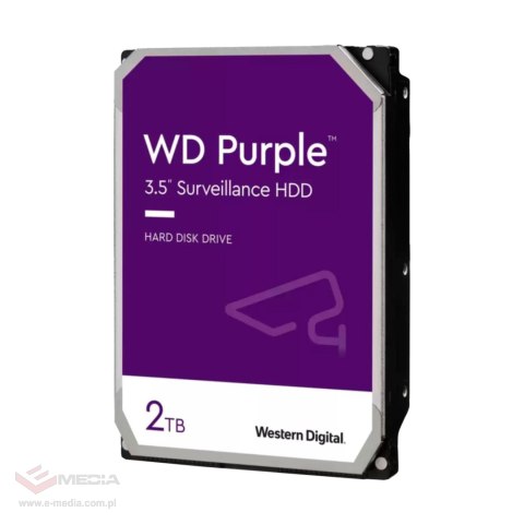 Dysk do monitoringu WesternDigital PURPLE 2TB WD23PURZ 64MB