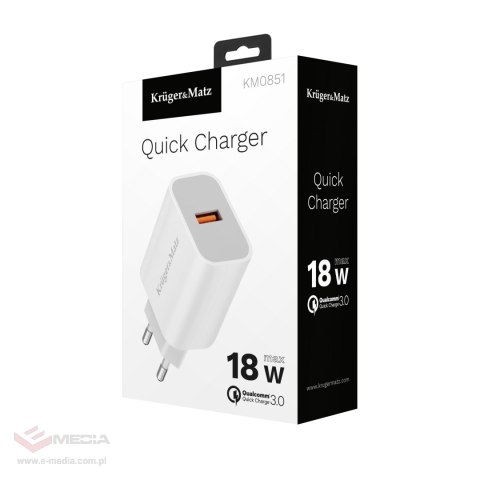 Ładowarka sieciowa Kruger&Matz z funkcją Quick Charge