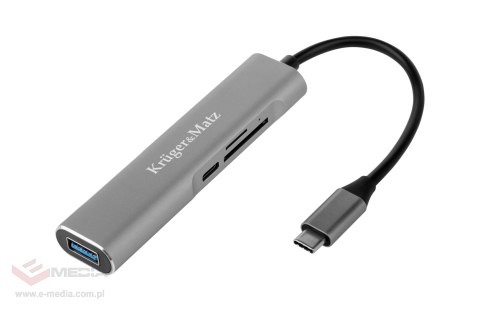 Adapter (HUB) USB typu C na HDMI/USB3.0/SD/MicroSD/C port