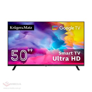 Telewizor Kruger&Matz 50" UHD Google TV DVB-T2/T/C H.265 HEVC