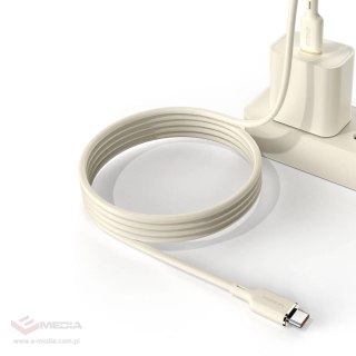 Kabel Dudao L7SCC USB-C - USB-C 100W 2m - beżowy