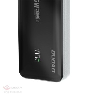 Powerbank Dudao K65 20000mAh 65W 1x USB-C 2x USB-A z wyświetlaczem - czarny