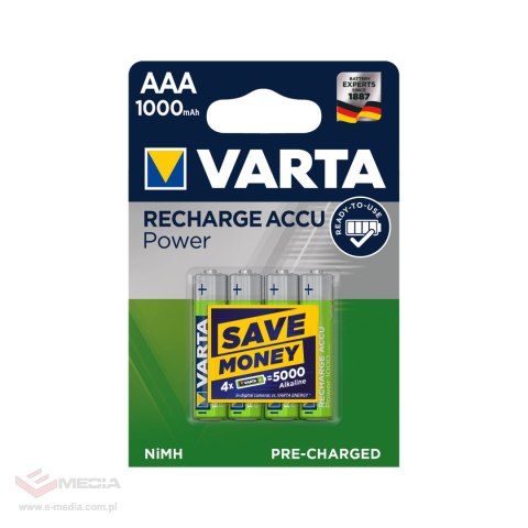 Akumulator VARTA AAA 1000mAh 4szt./bl.