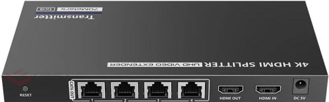 Rozgałęźnik/extender 1x4 HDMI na LAN 4K@30Hz Spacetronik SPH-RL24